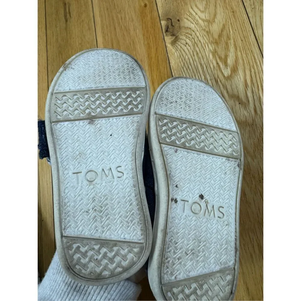 Toms Childs Navy Loafers Size 6